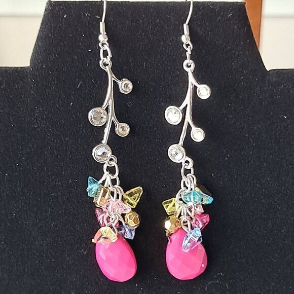 Ladies Moon Color statement earrings - Picture 1 of 5